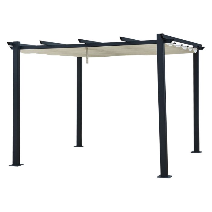 Pergola autoportante 3 × 3m CASSIS beige - structure aluminium