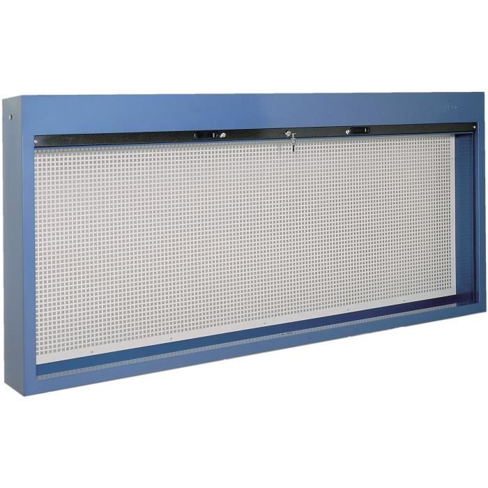 Armoire à Outils - HECO - HE110184BL - Volet Roulant Verrouillable - Panneau Perforé - Acier Bleu