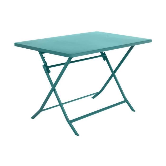 Table de jardin rectangulaire Hespéride Greensboro 110 x 70 cm - Couleur Emeraude