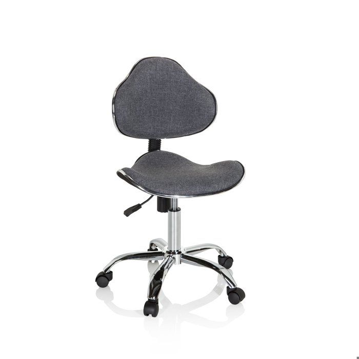 Chaise pivotante pour des enfants - hjh OFFICE - KIDDY GTI-3 - Gris - Tissu Chaise pivotante pour des enfants - hjh OFFICE - KIDDY GTI-3 - Gris - Tissu