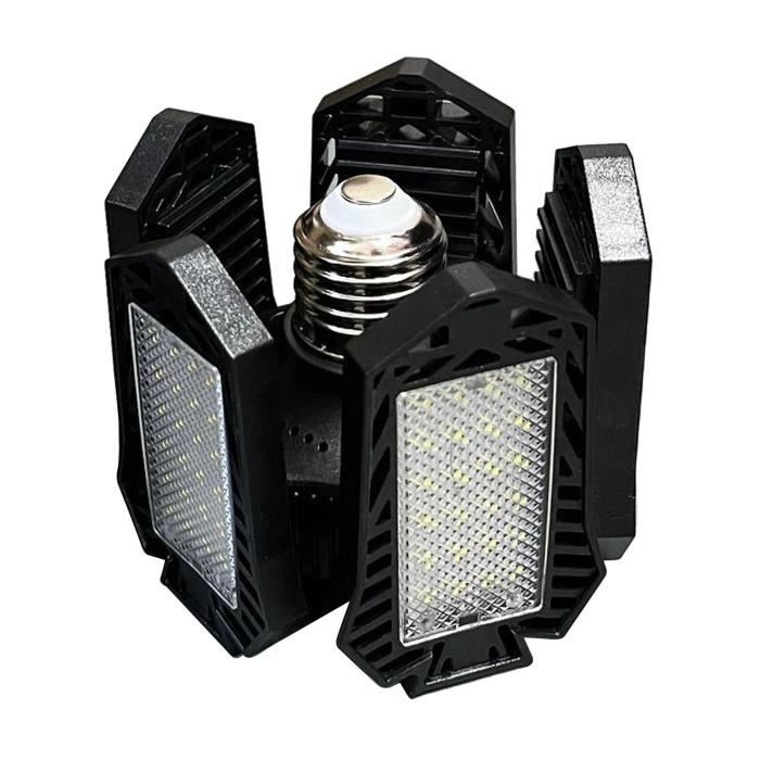 Lampe de travail de plafond à LED pour garage 5 panneaux pliants 120W AC  85‑277V pour entrepôt d'atelier auto eclairage - Cdiscount Auto