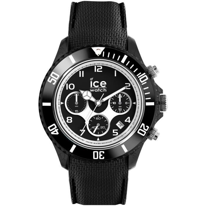 Ice-Watch - ICE dune Black - Montre noire pour homme avec bracelet en  silicone - Chrono - 014222 (Extra large) Noir, - Achat/vente montre Homme  Adulte Noir - Cdiscount
