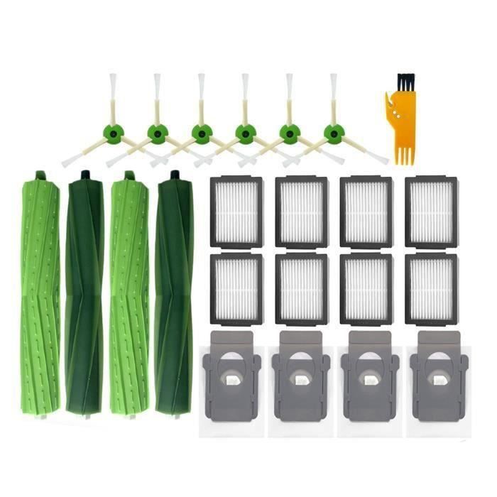 Lot De 2 Brosses Rouleau Pour Roomba I7, I3, I4, I6, I8, E5, E6, E7, J7 – Pièces De Rechange Vertes Et Vert Foncé - 3