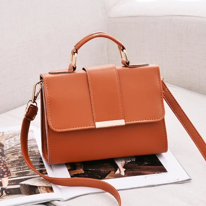 Sac Bandouli re Femme Cuir PU Sac Main Femme Port Epaule Fourre