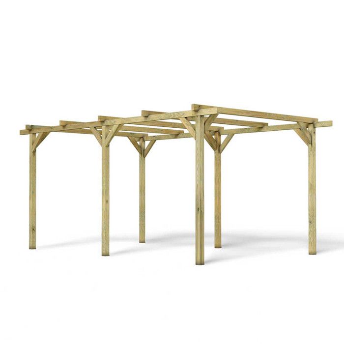 Carport en bois Forest Style - Henri - 1 voiture - 301x524x257 cm - Autoclave classe III