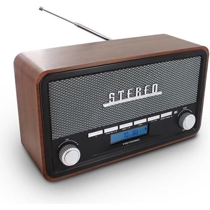 METRONIC Radio Vintage numérique Bluetooth, DAB+ et FM RDS - 477230