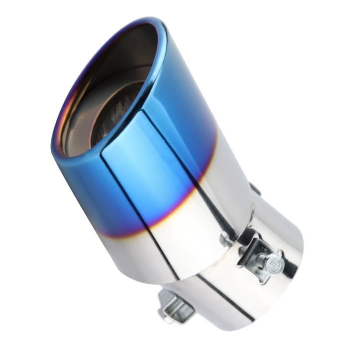 Embout D'Échappement Universel Argenté - Acier Inoxydable - Pour Tuyaux 35-45mm - Longueur 18cm