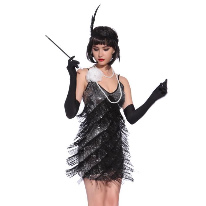Robe A Franges Pailletee Style Charleston Gatsby 20s 8 Couches