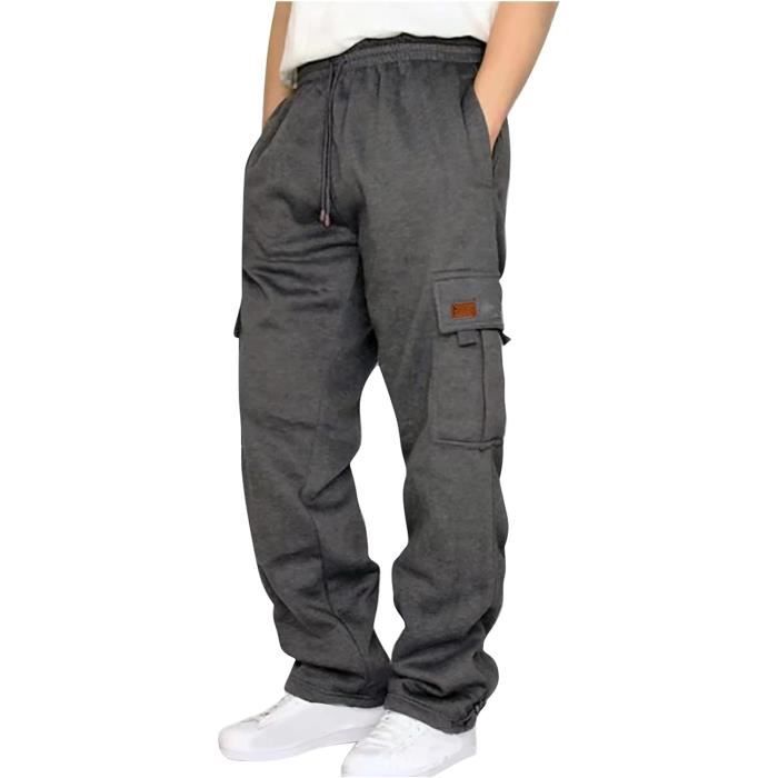 Y2K - Pantalon Cargo Baggy Hip Hop Pour Homme - Jean Tactique Avec Jambes Larges - Pantalon De Travail Robuste Et Droit - En Denim - Avec Taille élastique Et Poches