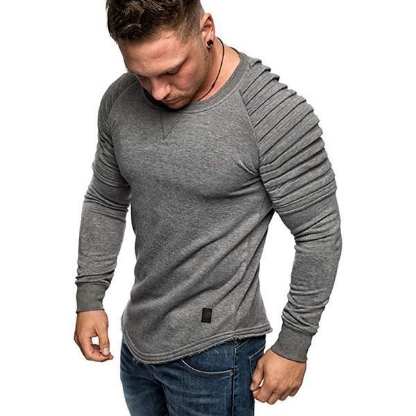Pull homme 2020 nouveaux hommes hiver cable tricot chandail mode decontracte plisse a manches longues col rond pull haut approprie Gris Cdiscount Pret a Porter
