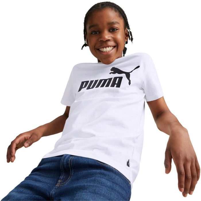 T shirt pour enfant Puma No1 Logo Blanc Blanc noir Cdiscount