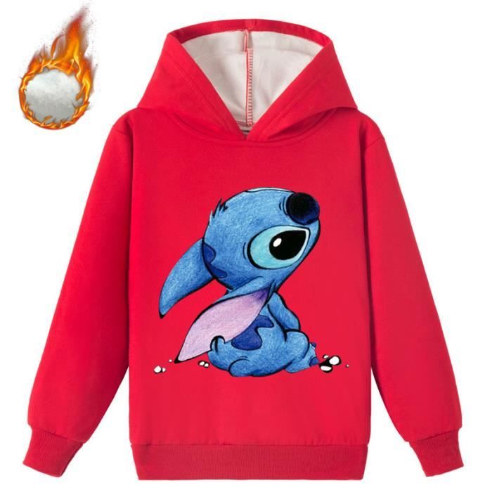 Sweat à capuche hoodie Stitch multicolore fille
