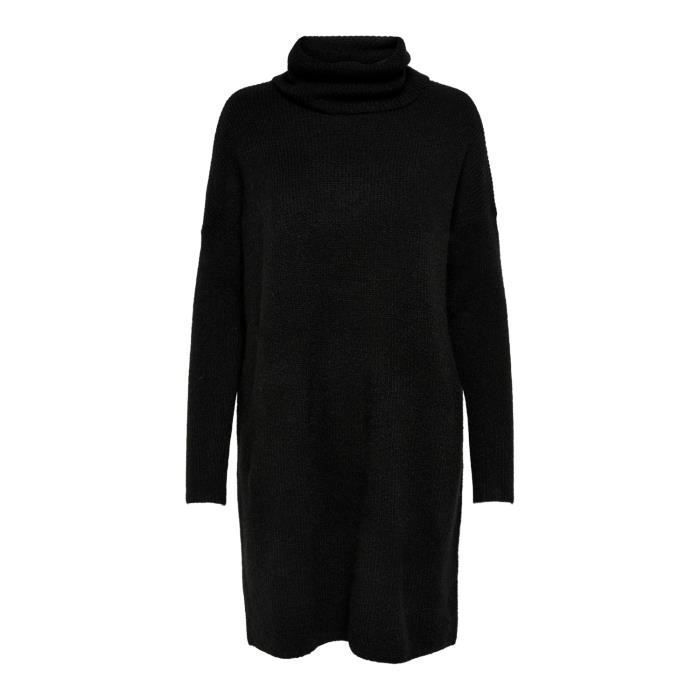 Robe à capuche Only onljana wool - noir - XS - Femme - Manches longues - Coupe ample