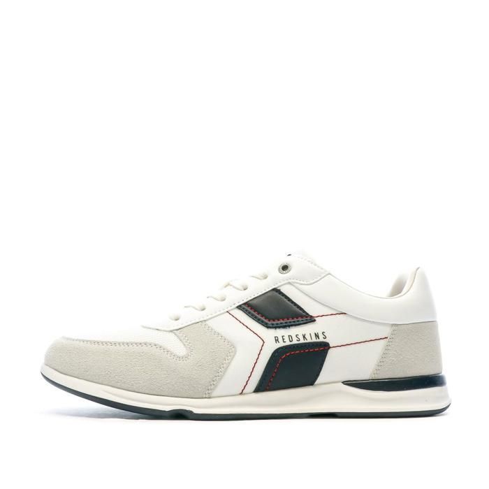 Basket homme - REDSKINS - Adjoint - Lacets plats - Blanc marine - Confort exceptionnel Basket homme - REDSKINS - Adjoint - Lacets plats - Blanc marine - Confort exceptionnel