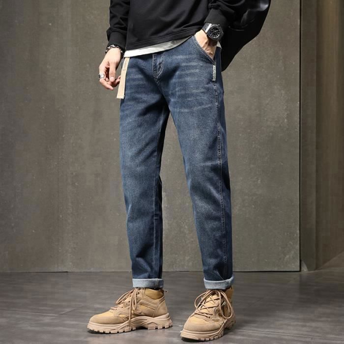 Jeans homme fashion coupe droite sale