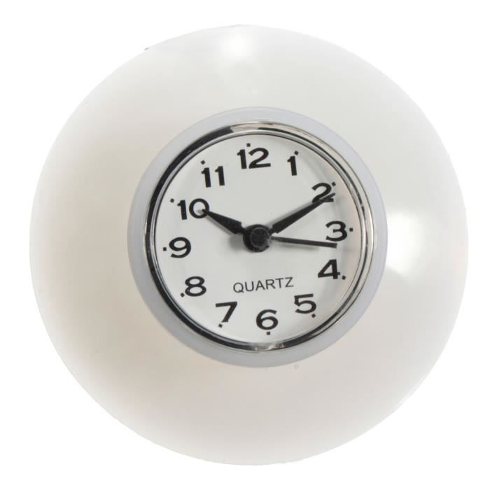 Etanche Douche Horloge Ventouse Salle De Bain Cuisine Mural En Verre Ventouse Gris Horloges Horloges Murales Maison Horloges
