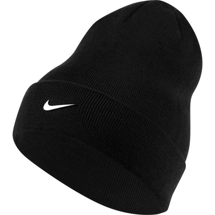 Bonnet Nike Noir Cuffed Swosh au maroc chez goprot Hoojan