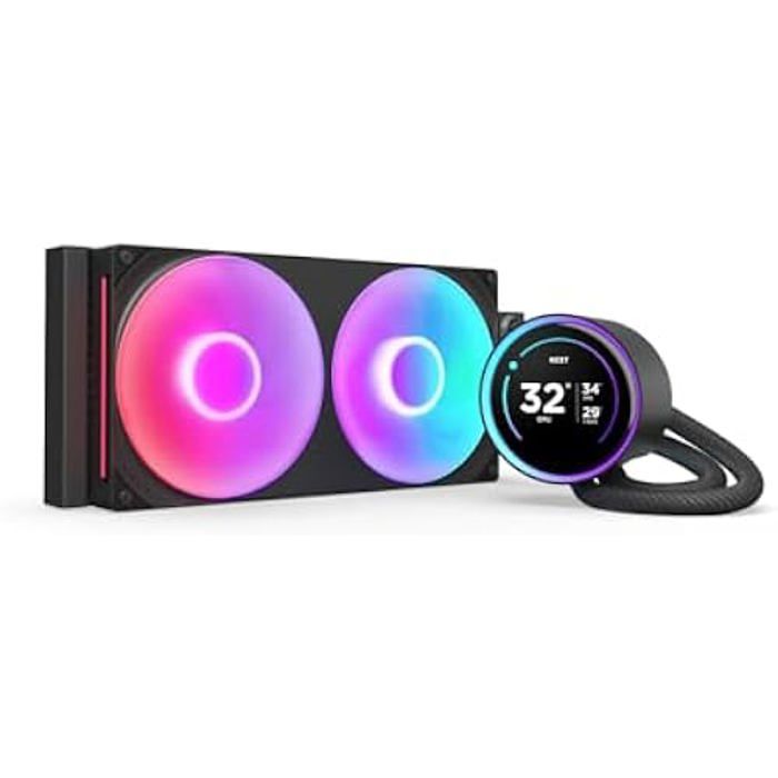 NZXT Kraken Elite 280 RGB - Refroidisseur de liquide CPU AIO - Radiateur 280mm - Ventilateur F280 RGB - IPS LCD 272