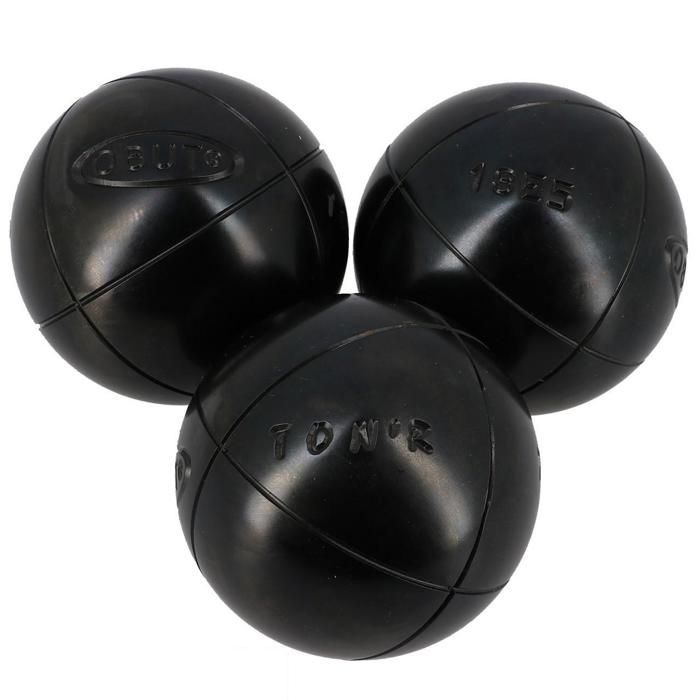 Boules de pétanque Ton.r tendre 73 mm - Obut 670g Noir - Sport
