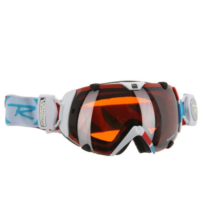 Masque De Ski Rossignol Ace Hero Blanc Catégorie 3 - Écran Sphérique Double, Anti-Buée, Pour Homme Adulte
