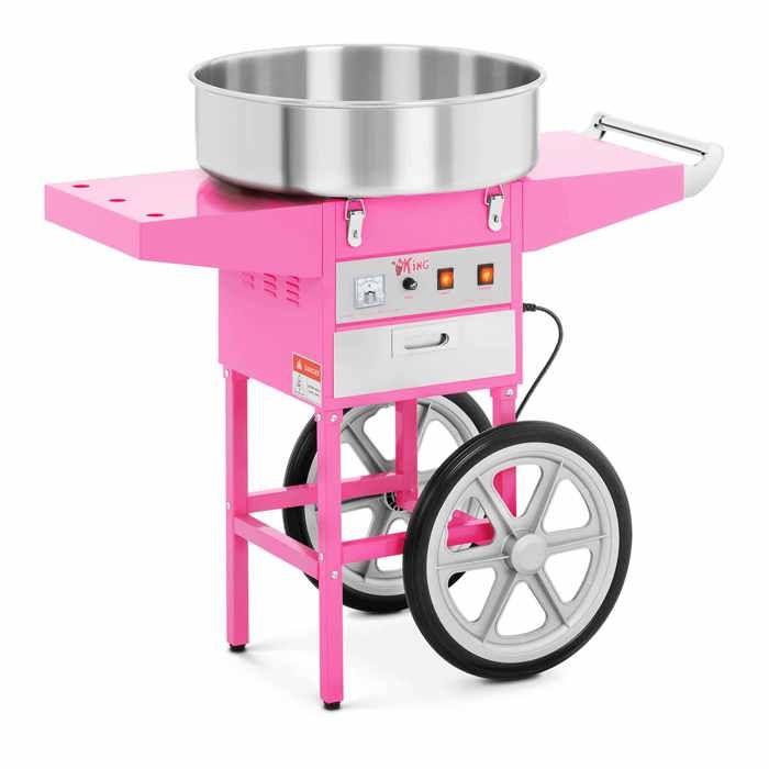 Machine à barbe à papa - Royal Catering RCZC-1200-W - Diamètre cuve 52cm - 1200W - Rose