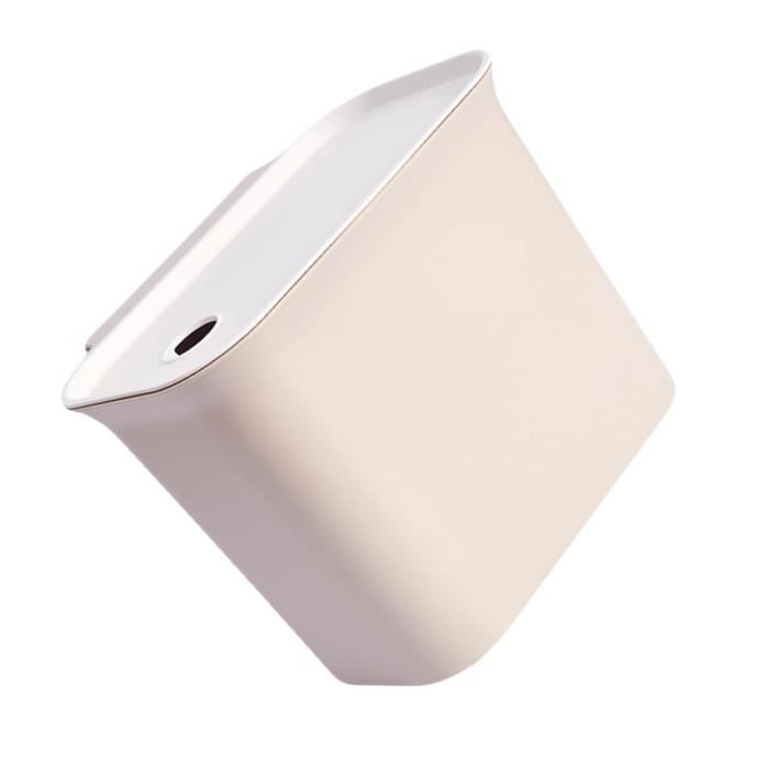 Poubelle étroite 10L Avec Couvercle Pressoir - Idéale Pour Salle De Bain, Chambre, Bureau, Design Compact Et Pratique