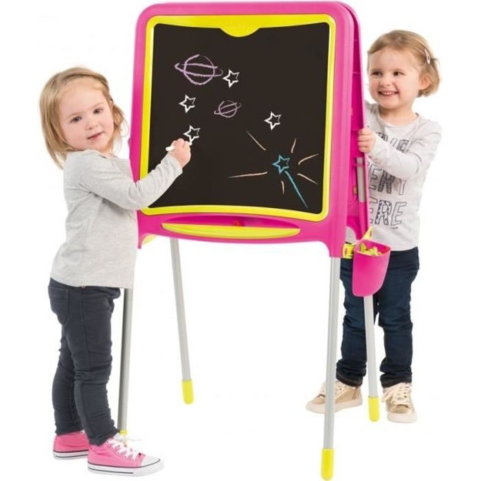 SMOBY - Tableau Tubes Ardoise Double Face 80 Accessoires Mixte