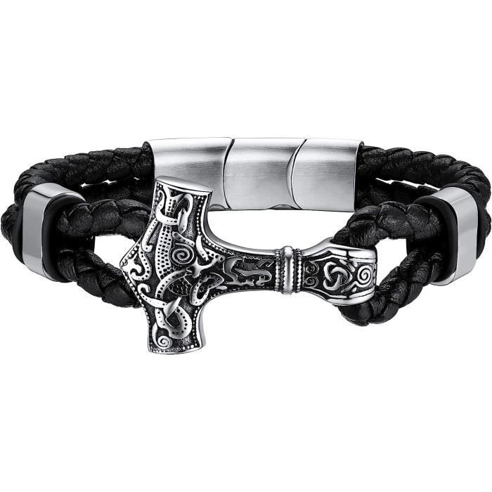 Bracelet En Cuir Faith Connexion - Couleur Noir, Taille Unique, Neuf Avec étiquettes