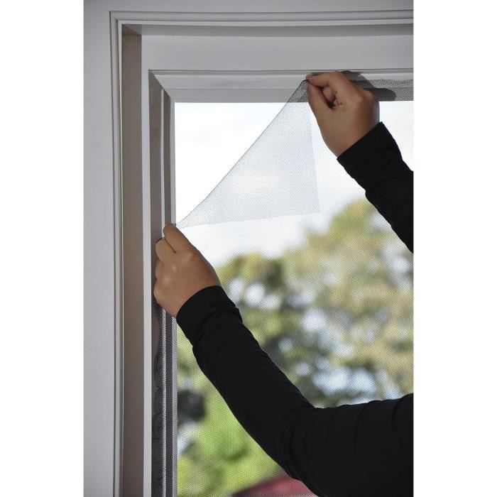 4 Pcs Moustiquaire Fenetre, 150x130cm Moustiquaire pour fenêtre, Toile