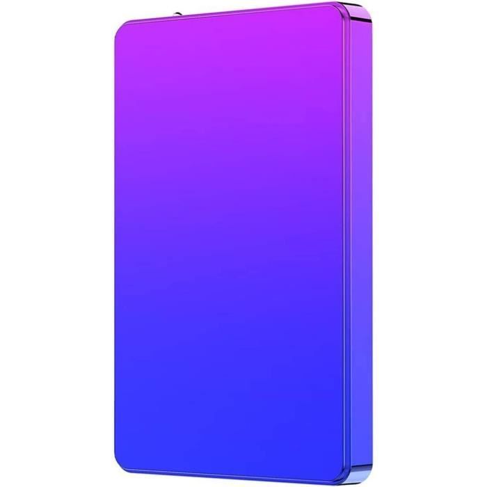 Disque Dur Externe USB 3.0 1 To Portable - Stockage Pour PC, Mac, PS4, Xbox, Smart TV - Dégradé Violet - 7