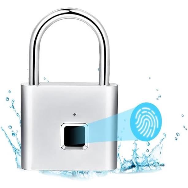 eLinkSmart Cadenas de casier de gym, déverrouillage par empreinte digitale ou application mobile, déverrouillage à distance, étanche, cadenas biométrique sans clé pour bagages, casier et stockage