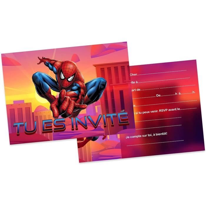 Cartes d'invitation Spiderman