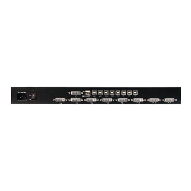 STARTECH Commutateur KVM USB DVI 8 ports à montage en rack 1U - 8 Ordinateur(s) - 1920 x 1200 - 10 x USB - 9 x DVI - 1U