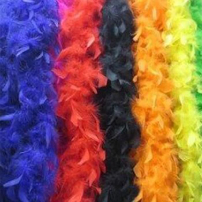 Boa En Plumes D'Autruche 183cm - Accessoire Décoration Mariage Et Fête, Noir