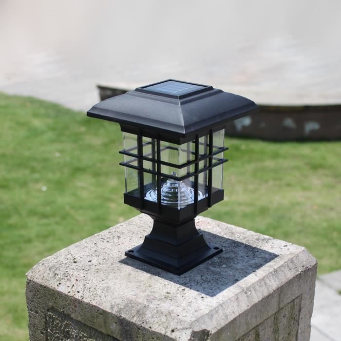 Tomshine 0 2w 2 Paquet Led Lampe Pilier Lumiere Energie Solaire