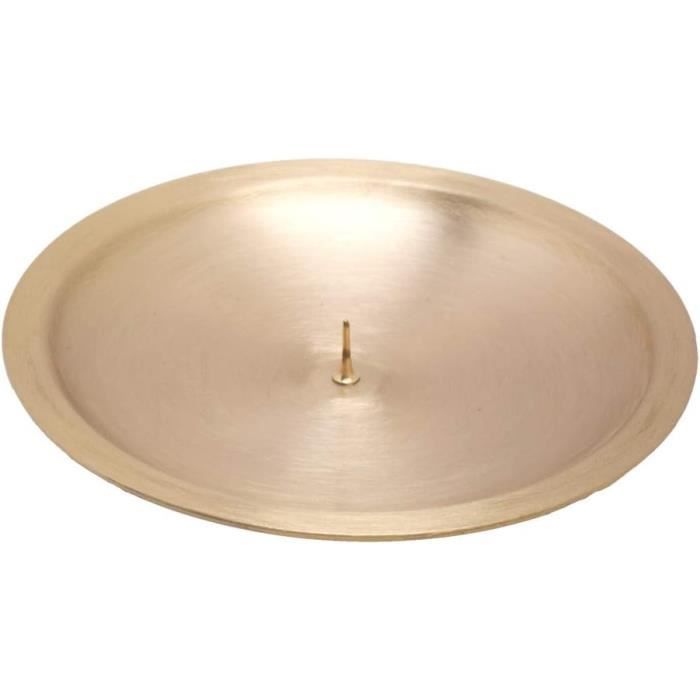 NKlaus Assiette à Bougie Carrée En Aluminium 8x8cm Intérieur Argent Poli Porte-Bougie Dessous De Plat 10408