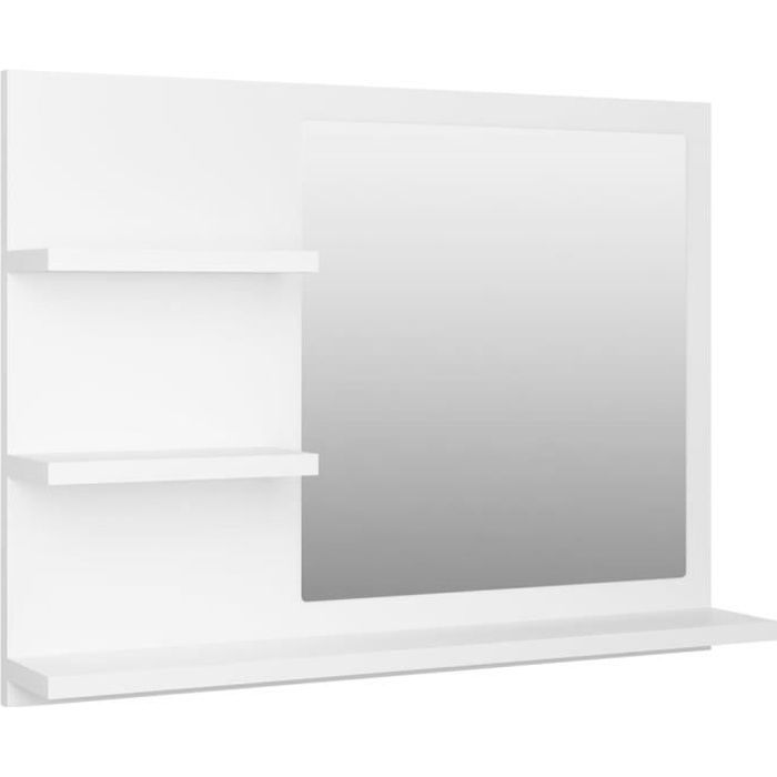 692)SummerSale® UNIQUE Miroir de salle de bain Blanc 60x105x45 cm Aggloméré Au Design classique & Premium