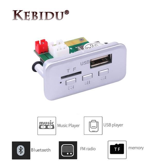 Carte Décodeur Bluetooth 5V/12V MP3 WMA Avec USB/TF - Module Audio Sans Fil + Appels Mains Libres Et Télécommande