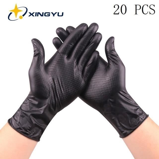 GANT DE CHANTIER,Black-20 PCS-L--Gants'examen en Latex synthétique sans  poudre, 50 pièces, en Nitrile, étanches, pour le nettoyage d - Cdiscount  Bricolage