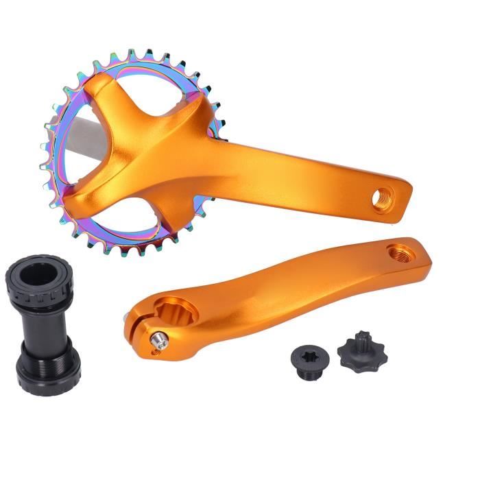 Pédalier Vélo 42T Avec Plateau – Alliage Aluminium, 170 Mm, Trou Carré – Compatible VAE, Route, VTT Et Fixie