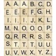 Lettres en bois Scrabble - ARTEMIO - 42 lettres majuscules imprimées - 2 x 2 cm-1