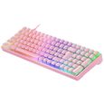 Mars Gaming MKULTRA - Clavier mécanique compact rose RGB 96% - Switch Outemu SQ Rouge - Portugais + US-1