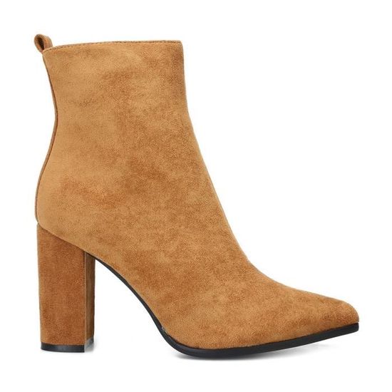 Bottines camel en daim discount