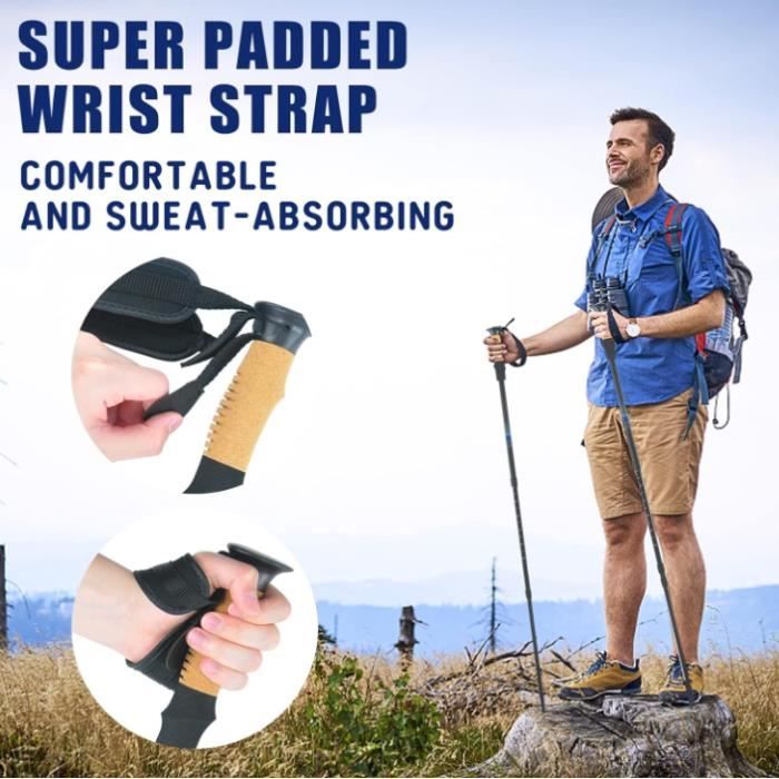 Lot De 2 Bâtons De Randonnée En Aluminium, Bâtons De Randonnée, Bâtons