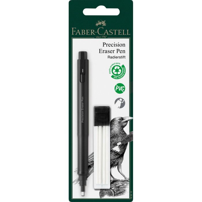 Gomme Stylo Rétractable Fun - Effaceur Mécanique Précis Avec 2 Recharges Incluses - Gommes Rechargeables Pour École Et Bureau