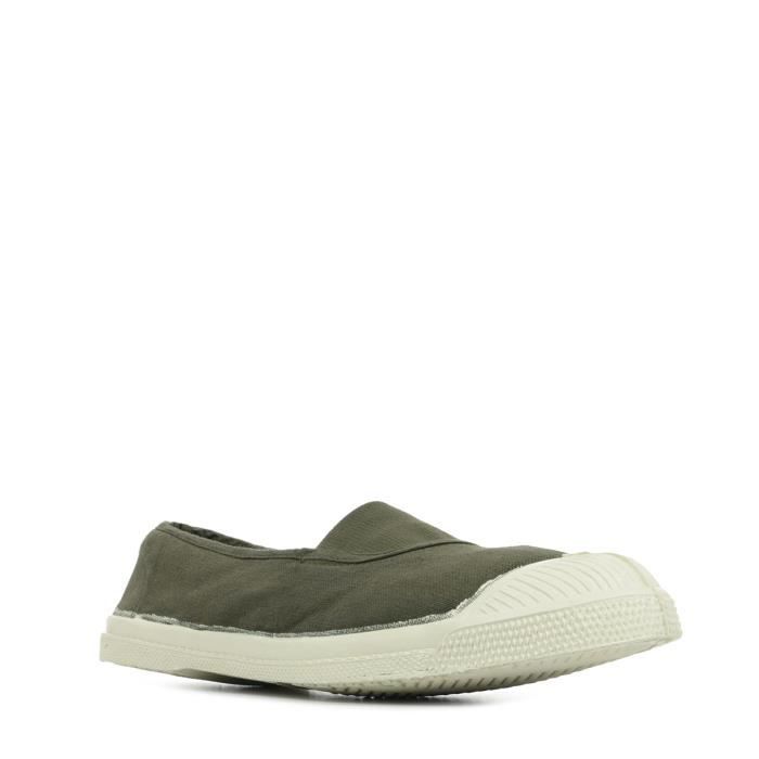 Baskets Bensimon Tennis Elastique Femme Kaki Confort