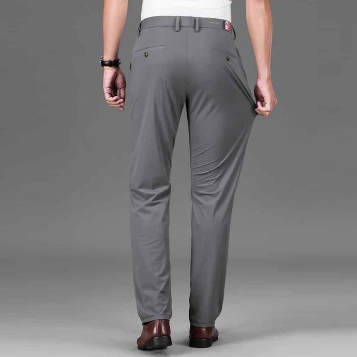 Pantalon Stretch Homme Slim Fit Casual Pantalon Elegant Business Couleur  Unie Noir - Cdiscount Prêt-à-Porter
