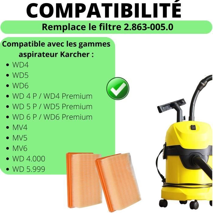 Karcher Wd3 Filtre Aspirateur Karcher Wd6 Filtre Pour Karcher WD2