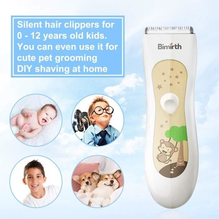 Tondeuse à Cheveux Pour Bébé Bimirth - Sans Fil, Silencieuse, Rechargeable - Neuf