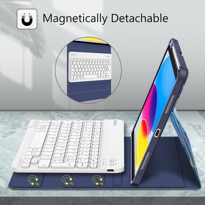 WAVATA Clavier pour iPad 10 Ème Génération 10.9 2022/11 EME